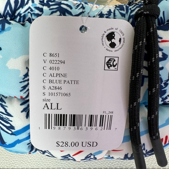 Free People Printed Micro Pouch Alpine Blue Pattern - Picture 8 of 9